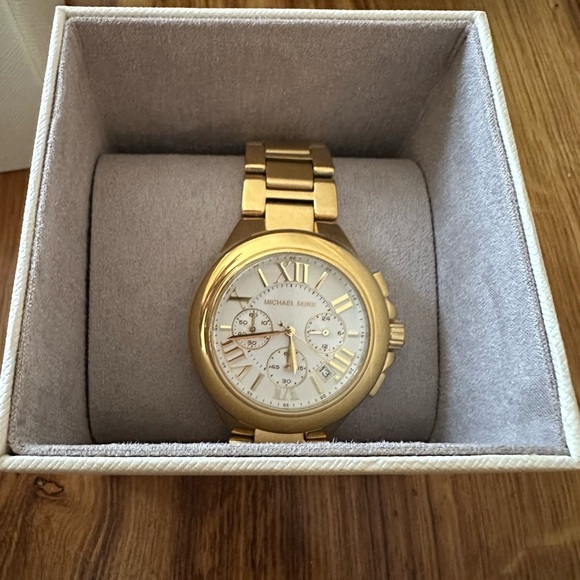 NIB MICHAEL KORS chronograph gold tone watch - Picture 10 of 12